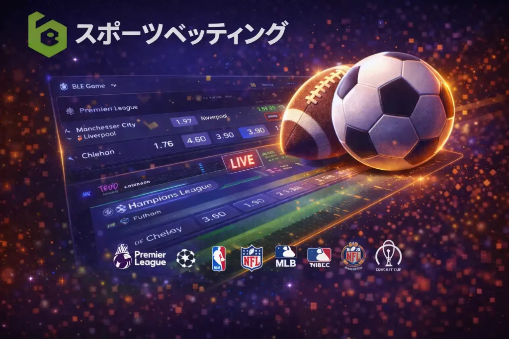 BC.Gameのスポーツベッティング機能を表現したイメージ