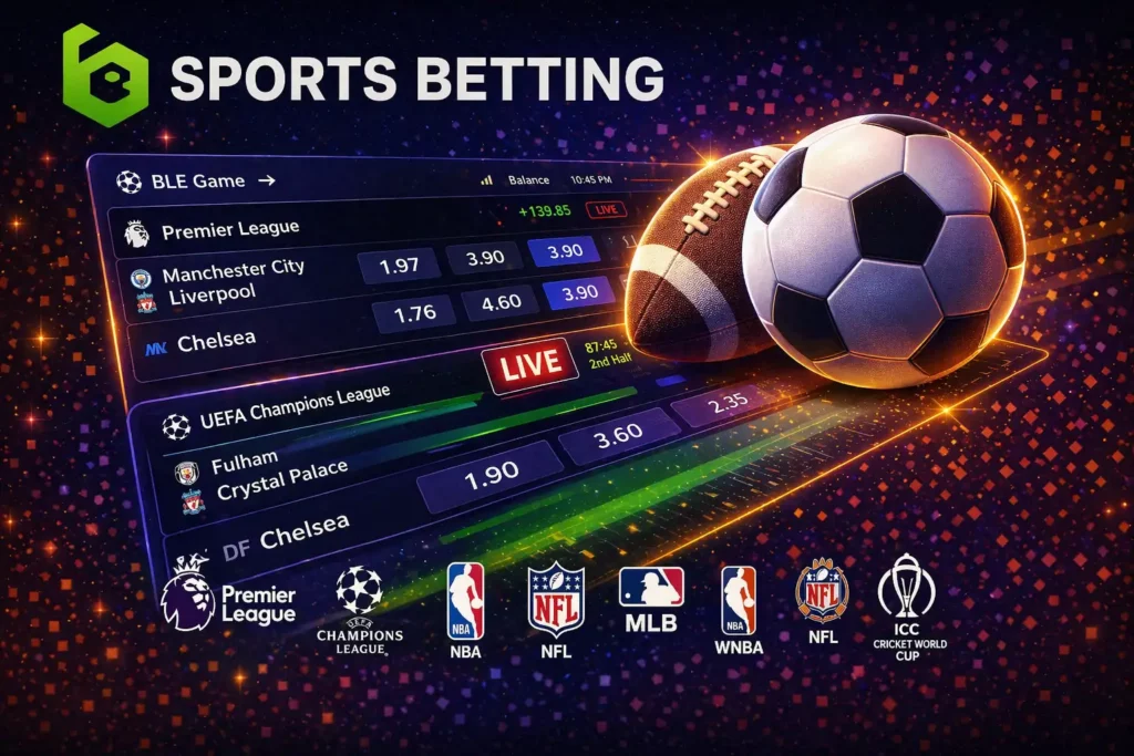 An image representing BC.Game's sports betting features